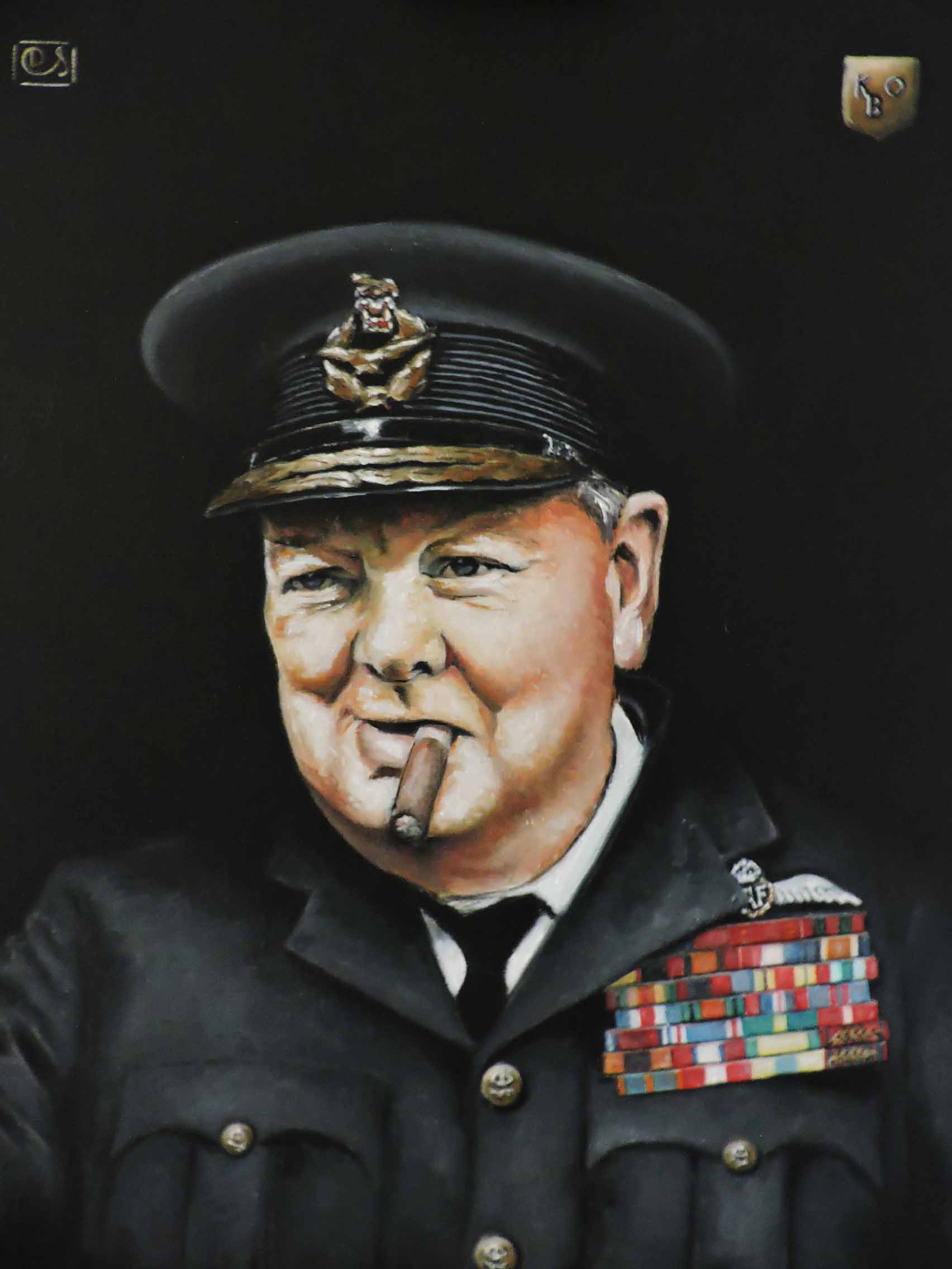 Winston Churchill - Air Commodore & cigar - Donald Sheridan